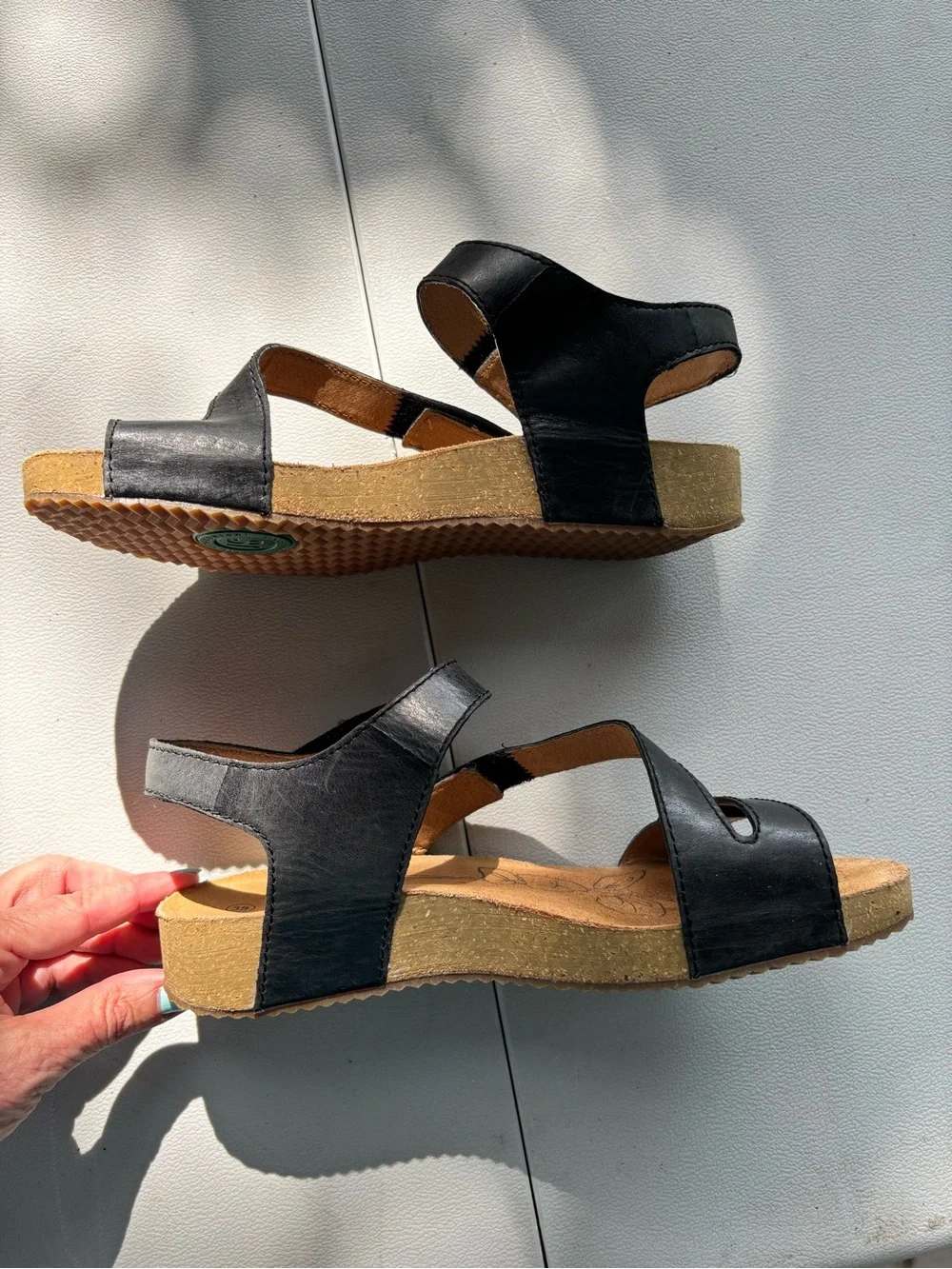 Josef Seibel Women’s Black Tonga Sandal EU 39